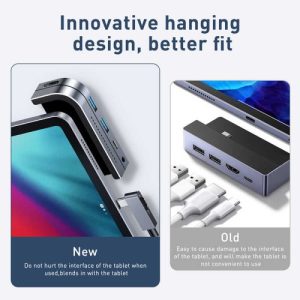 Alternative view of Baseus 6-in-1Multi Type-C HUB Converter 60W USB3.0 PD Quick Charging