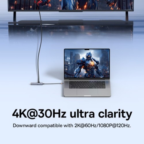 Baseus BS-OH164 UltraJoy Series 6 in 1 USB-C HUB AIR (HDMI4K@30Hz) - Image 4