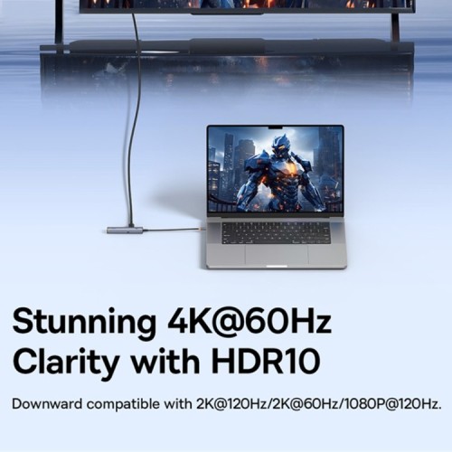 Baseus BS-OH166 UltraJoy Series 6 in 1 USB-C HUB AIR (HDMI4K@60Hz) - Image 2