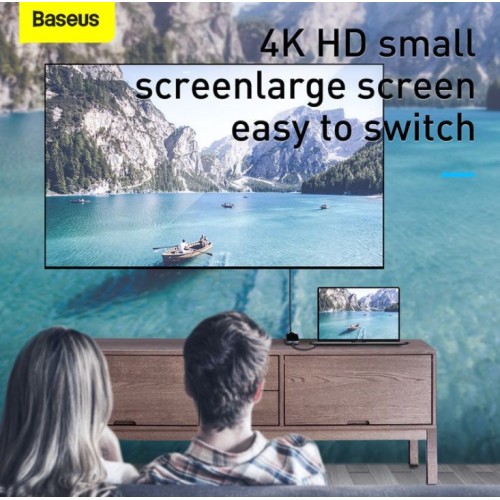 Baseus Multi-functional HUB (Type-C to 3xUSB3.0+HDMI+PD) Deep gray CAHUB-RT0G - Image 3