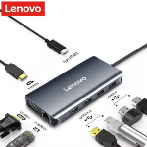 Lenovo type-c dock LX0808 adapter HDMI/VGA/ gigabit port adapter cable interface USB3.0 HUB