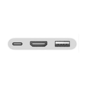 Alternative view of Apple Type-C Male to HDMI, USB & Type-C Female White Converter