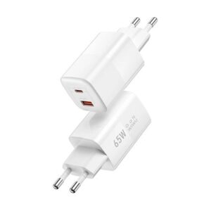 Alternative view of Wiwu Nano GaN 65W USB And USB-C White Wall Charger (Wi-U012)